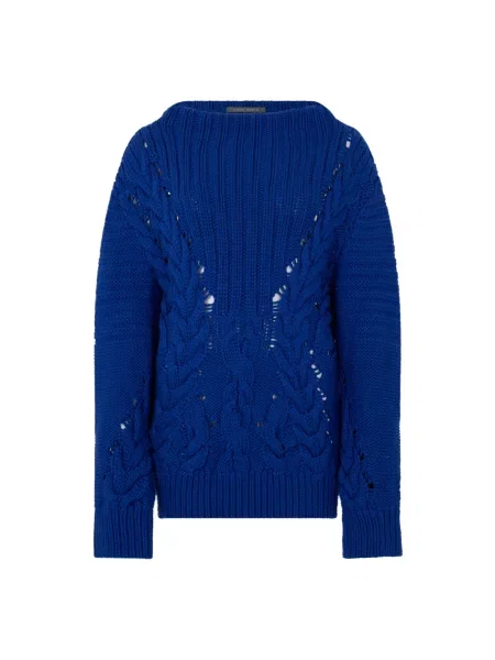 Sweter Alberta Ferretti wełniany niebieski