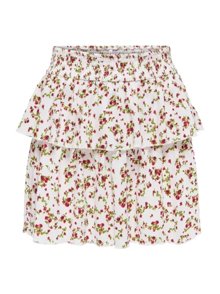 ONLY Fustă ONLMOLLY verde / roșu / murdar alb