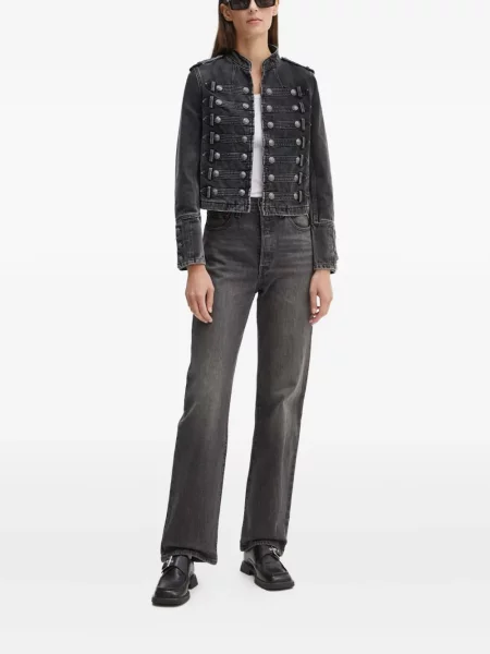 Разкроени ретро разклешени дънки Levi's® с протрити краища синьо