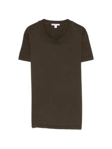Tricou James Perse cu decolteu rotund maro