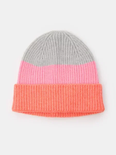 Sinsay Pruhovaná beanie čepice šedá