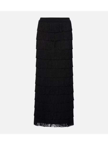Fusta maxi Dorothee Schumacher cu franjuri negru