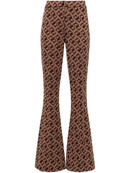 Pantaloni Dvf Diane Von Furstenberg evazate maro