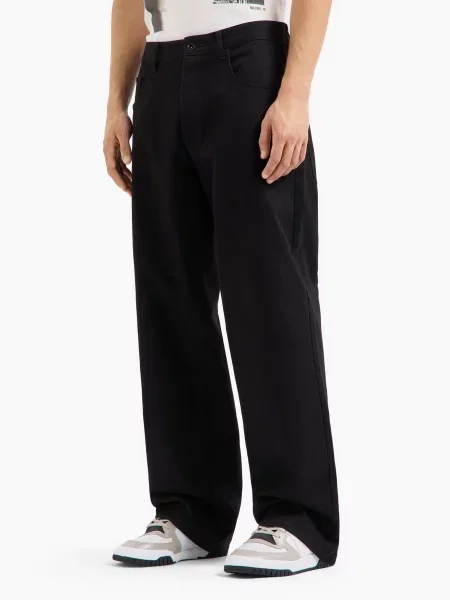 Широкі джинси Armani Exchange чорний