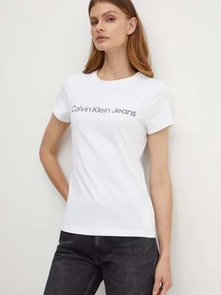 Тениска Calvin Klein Jeans бяло