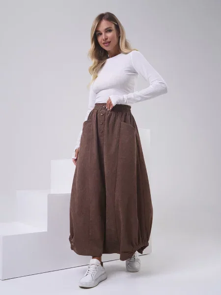 ISSA Plus Спідниця максі коричневий