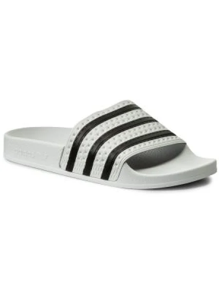 ADIDAS ORIGINALS Šľapky Adilette biela / čierna sivá