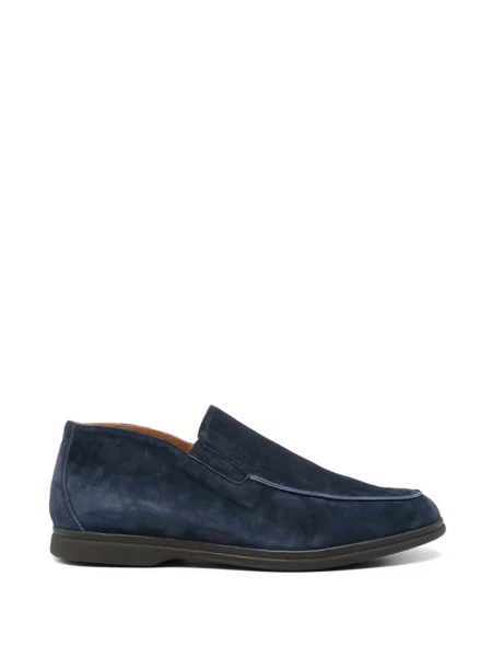 Pantofi loafer Cesare Attolini din piele de căprioară albastru