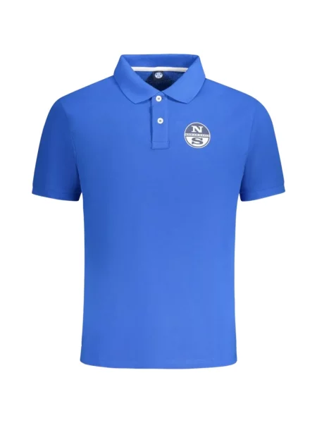 Tricou polo North Sails cu autograf albastru
