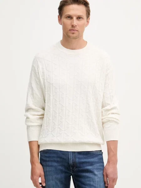 Calvin Klein Jeans pulover pentru bărbați din bej