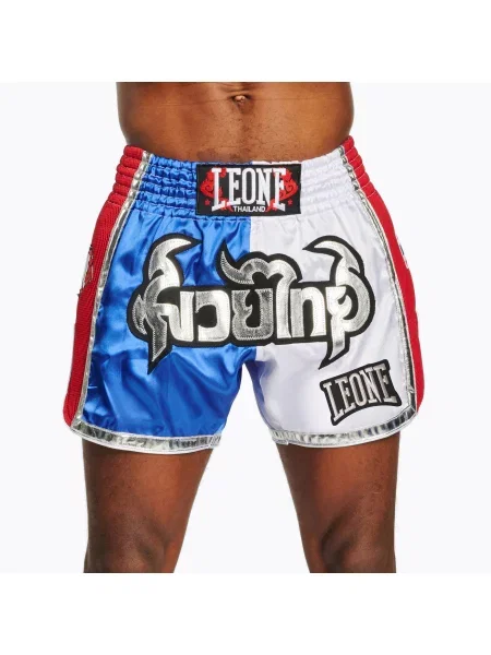Fitness šortky LEONE Siam Thai blue/white bílé