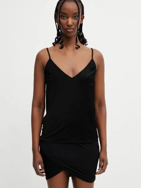 Rick Owens Lilies bluză cu bretele pentru femei din vâscoză negru
