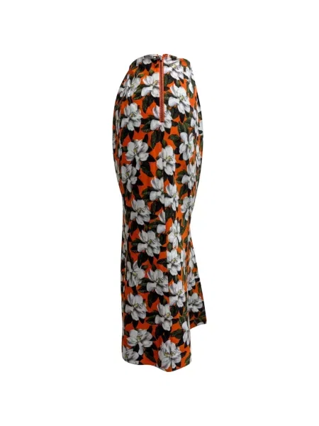 Gėlėtas raštuotas sijonas Alice + Olivia oranžinė