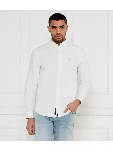 Tommy Jeans Cămașă oxford alb
