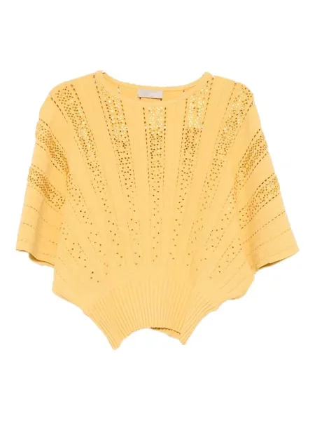 Top Elie Saab de cristal galben