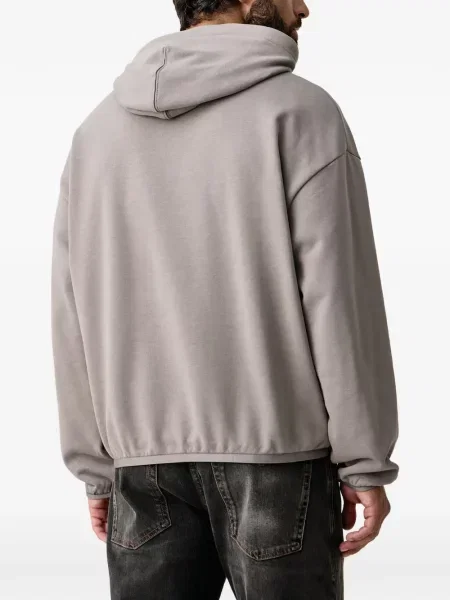 Суичър с качулка Emporio Armani бродиран сиво