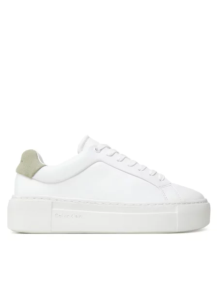 Αθλητικά Calvin Klein Ff Cupsole Lace Up Lth λευκό