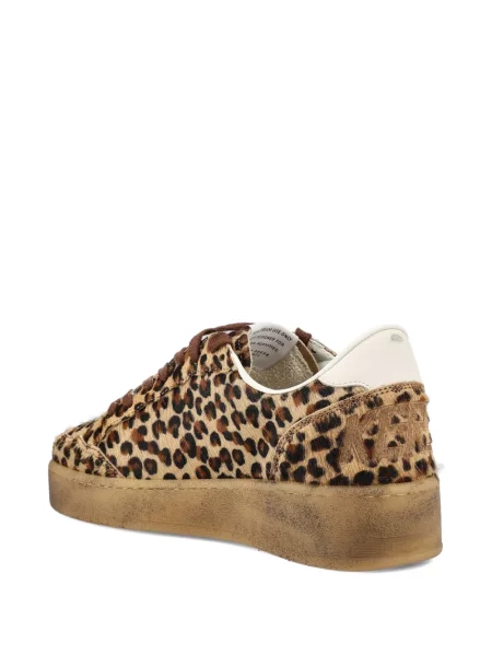 Sneakerși Golden Goose din piele cu model leopard auriu