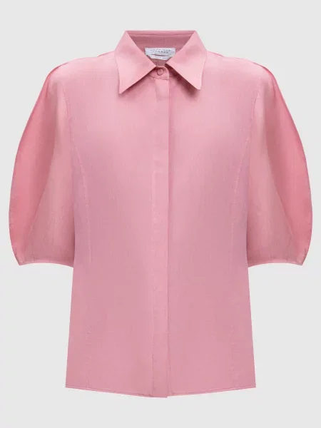 Блуза Sansi з льону Gabriela Hearst рожева