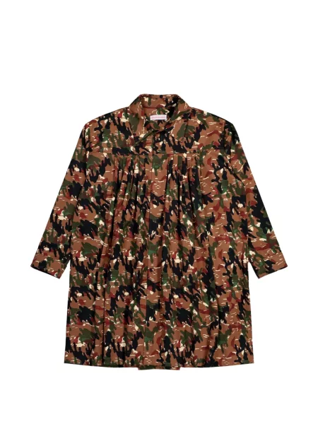 Palton Walter Van Beirendonck cu model camuflaj maro
