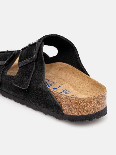 Semišové pantofle Birkenstock Arizona SFB černá