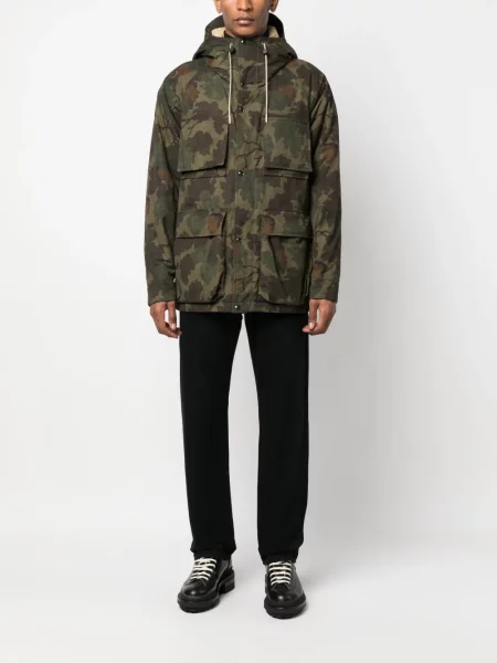 Maskáčová parka Woolrich zelená
