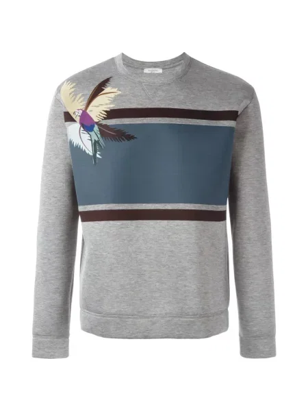 Суичър без качулка Valentino Garavani с принт сиво