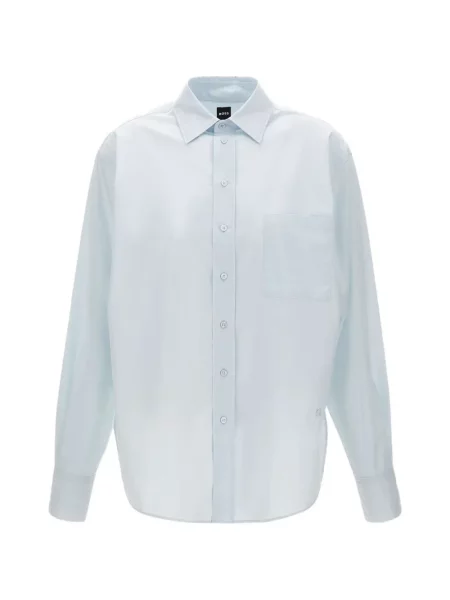 Haftowana koszula Boss niebieska