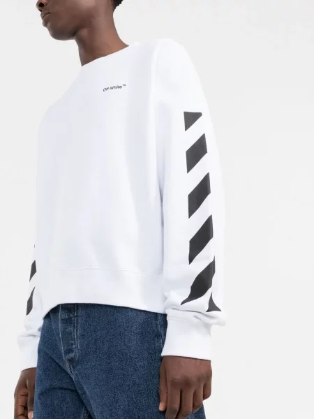 Mikina Off-white s potiskem bílá
