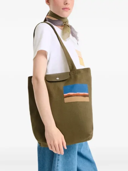 Geantă shopper Longchamp verde