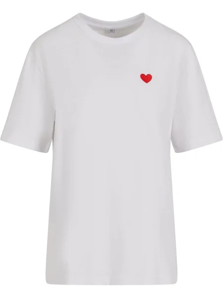 Mister Tee Tričko Heart Shape světle červená bílá