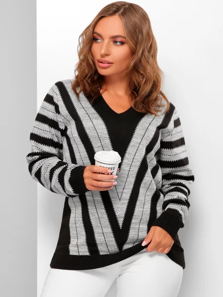 Джемпер MarSe вовна/поліестер чорний