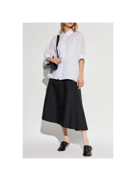 Koszula z krótkim rękawem Jil Sander z krótkim rękawem biała