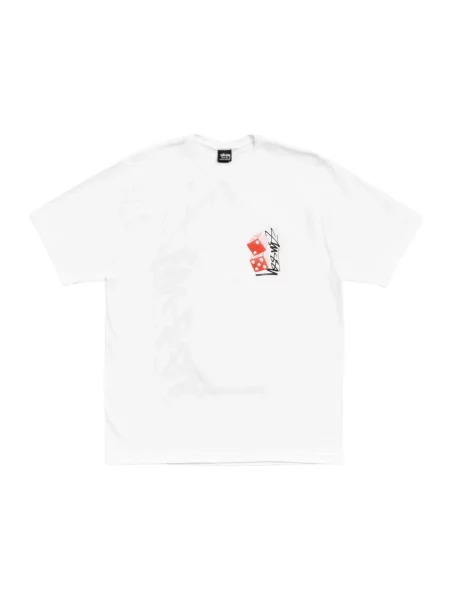 Koszulka Stussy z nadrukiem biała
