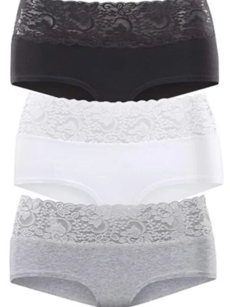 VIVANCE Kalhotky šedá / černá bílá