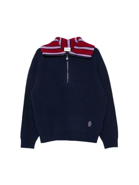 Sweter Drole De Monsieur wełniany niebieski