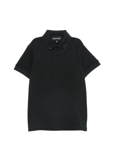 Koszulka polo dziecięca Emporio Armani czarna