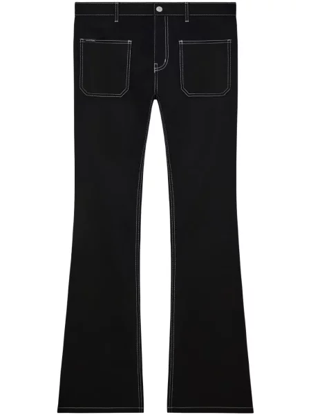 Разклешени дънки Courreges с ниска талия черно