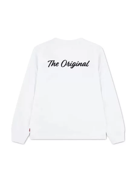 Levi's majica dugih rukava za djecu s pamukom CLASSIC TEE bijela