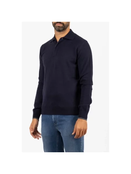 Koszulka polo Alpha Industries wełniana niebieska