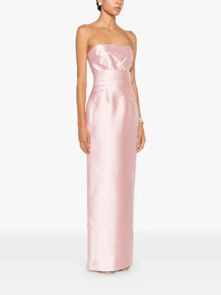 Rochie maxi Solace London fără bretele roz