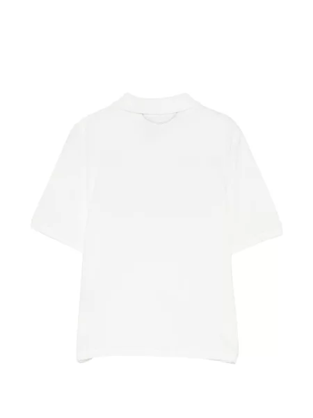Tricou polo Kimhēkim cu perle alb