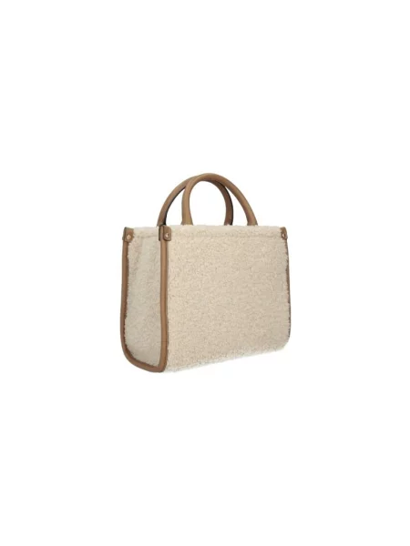 Geantă shopper Liu Jo din piele de oaie alb