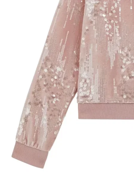 Bluza z kapturem dziecięca Guess różowa
