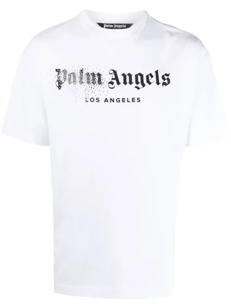 Tricou Palm Angels cu imagine alb