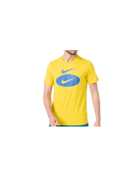 Nike Nsw Swoosh Oval T-Shirt Mężczyźni Koszulki Nike Size: S żółty