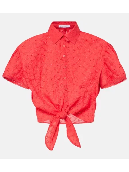 Cropp top Poupette St Barth cu broderie roșu