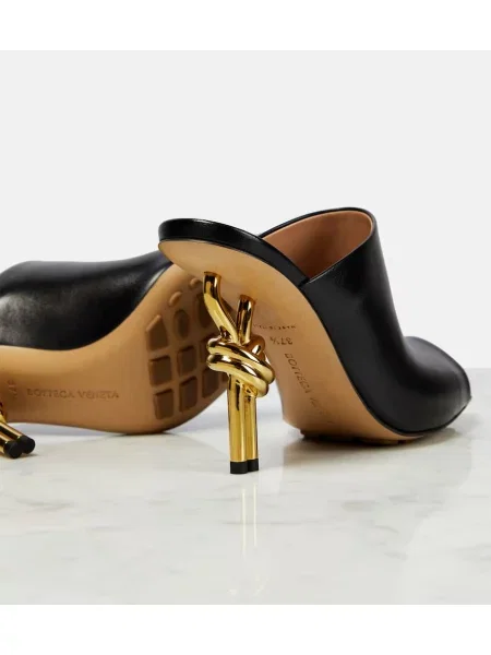 Papuci tip mules Bottega Veneta din piele negru