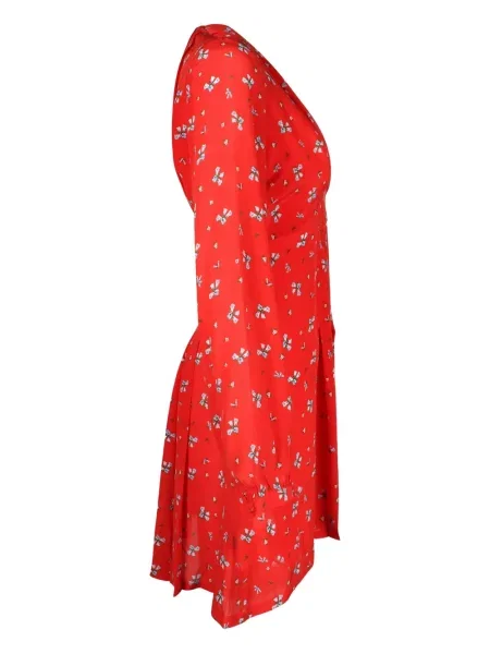 Rochie maxi Rixo cu funde lungă de costum roșu