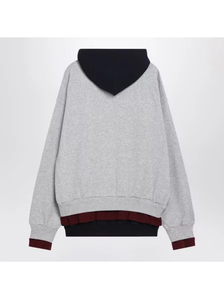 Bluza z kapturem Balenciaga z kapturem szara